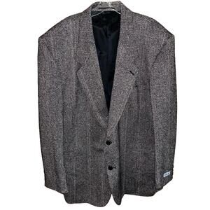 Vintage London Square men’s 100% pure silk suit jacket sport coat (size 44R)NWT